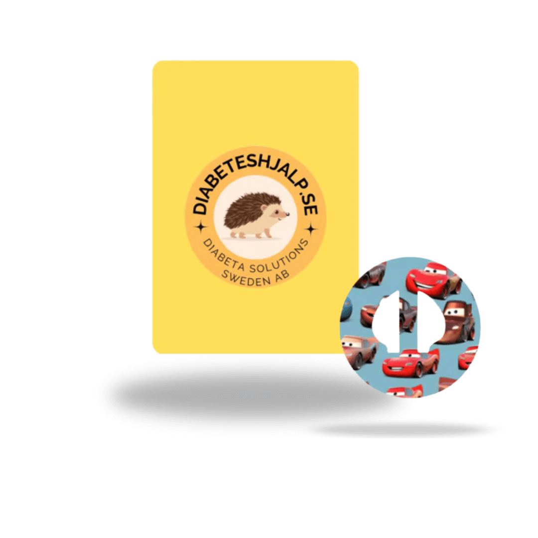 Medtronic Guardian 4 Blixten McQueen CGM-sensor overpatches.