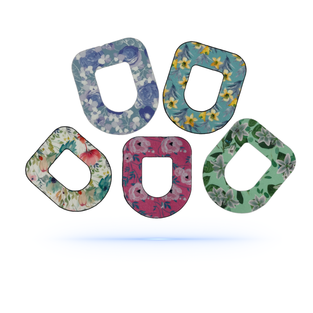Flower Mixpack Patches Omnipod Pump (5-pack) - Diabeteshjalp