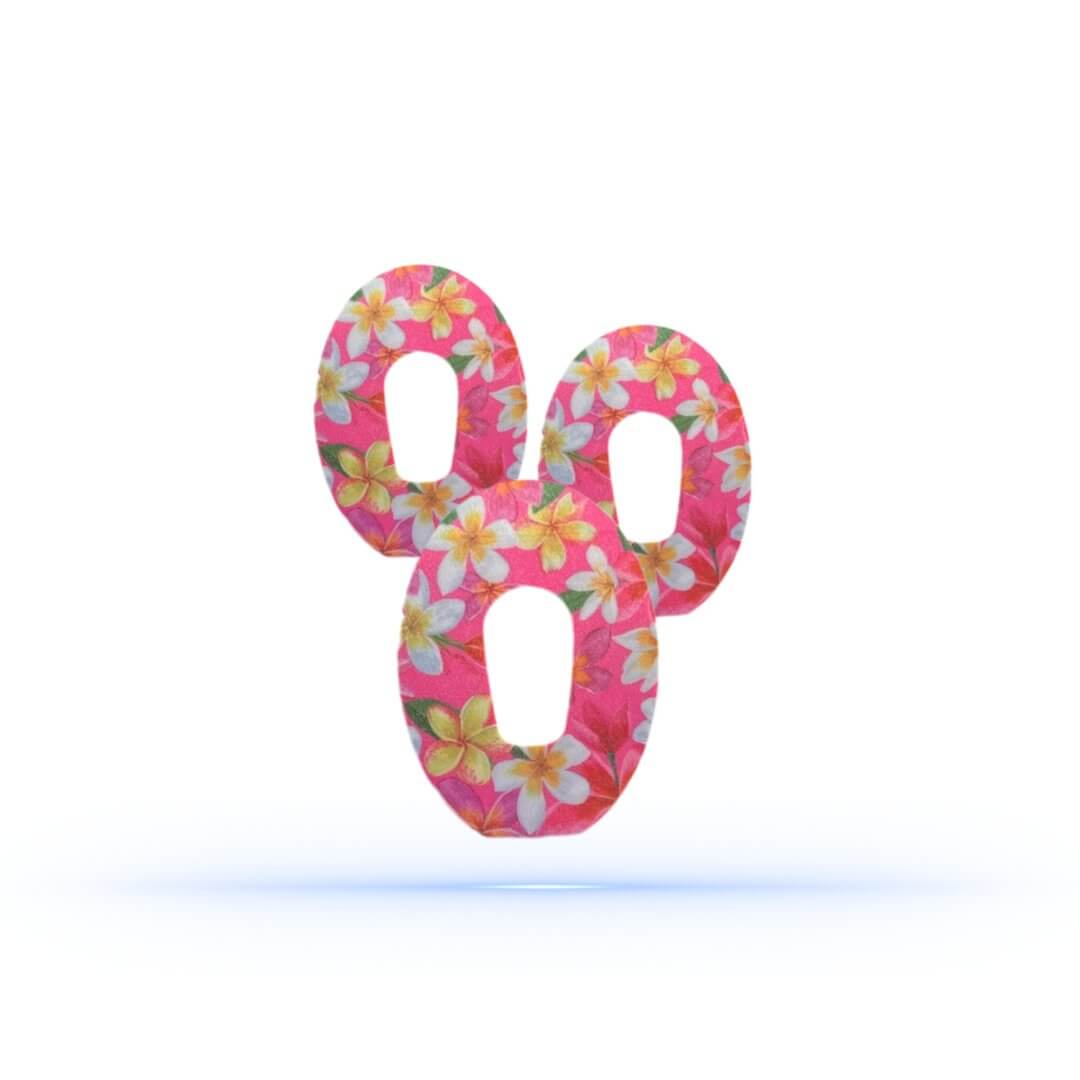 Pink Flower CGM Patch För Dexcom G6 (5-Pack) - Diabeteshjalp
