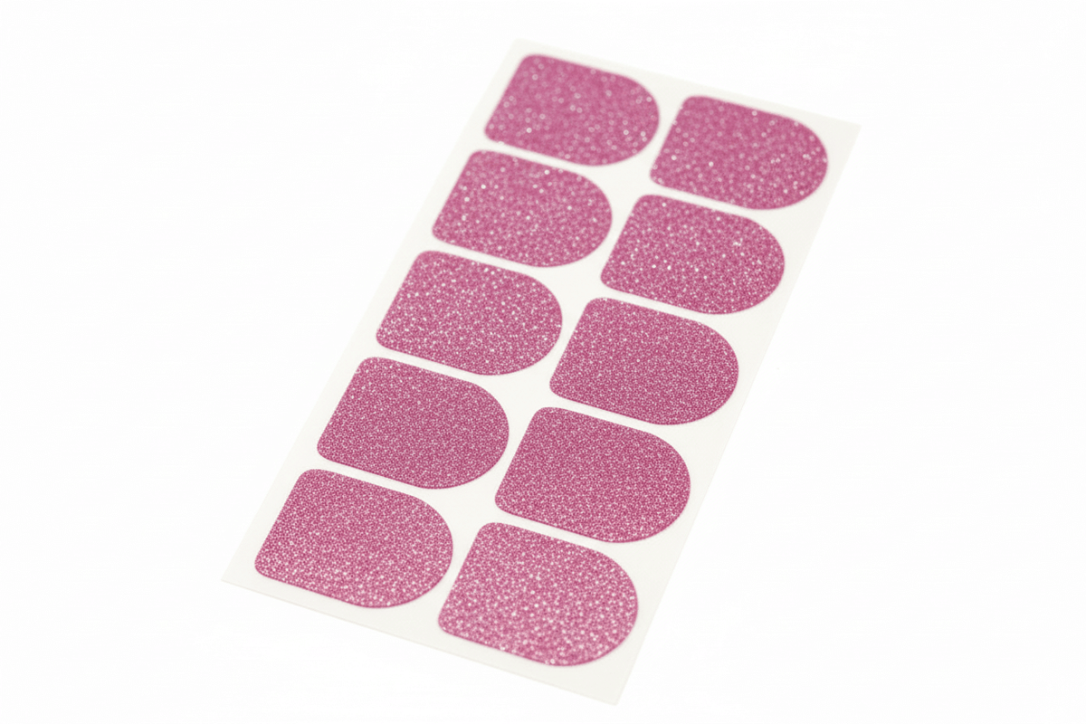 Omnipod glitterstickers i rosa, dekorativa och skyddande klistermärken för insulinpumpen