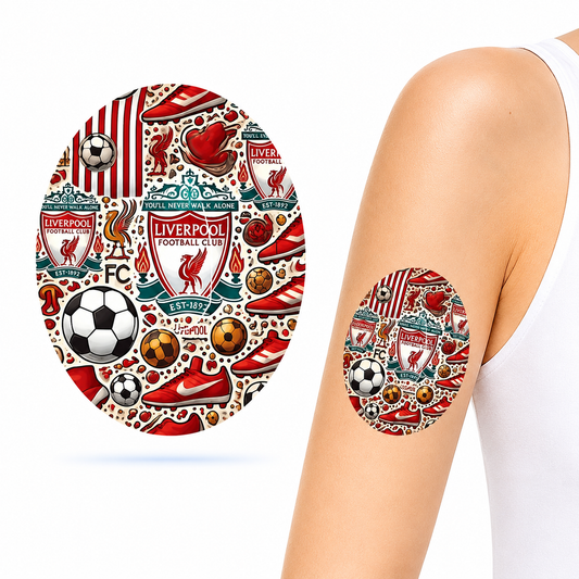 Liverpool FC CGM sensor Patch for Dexcom G6 (10-pack) Ink Sensor Sticker
