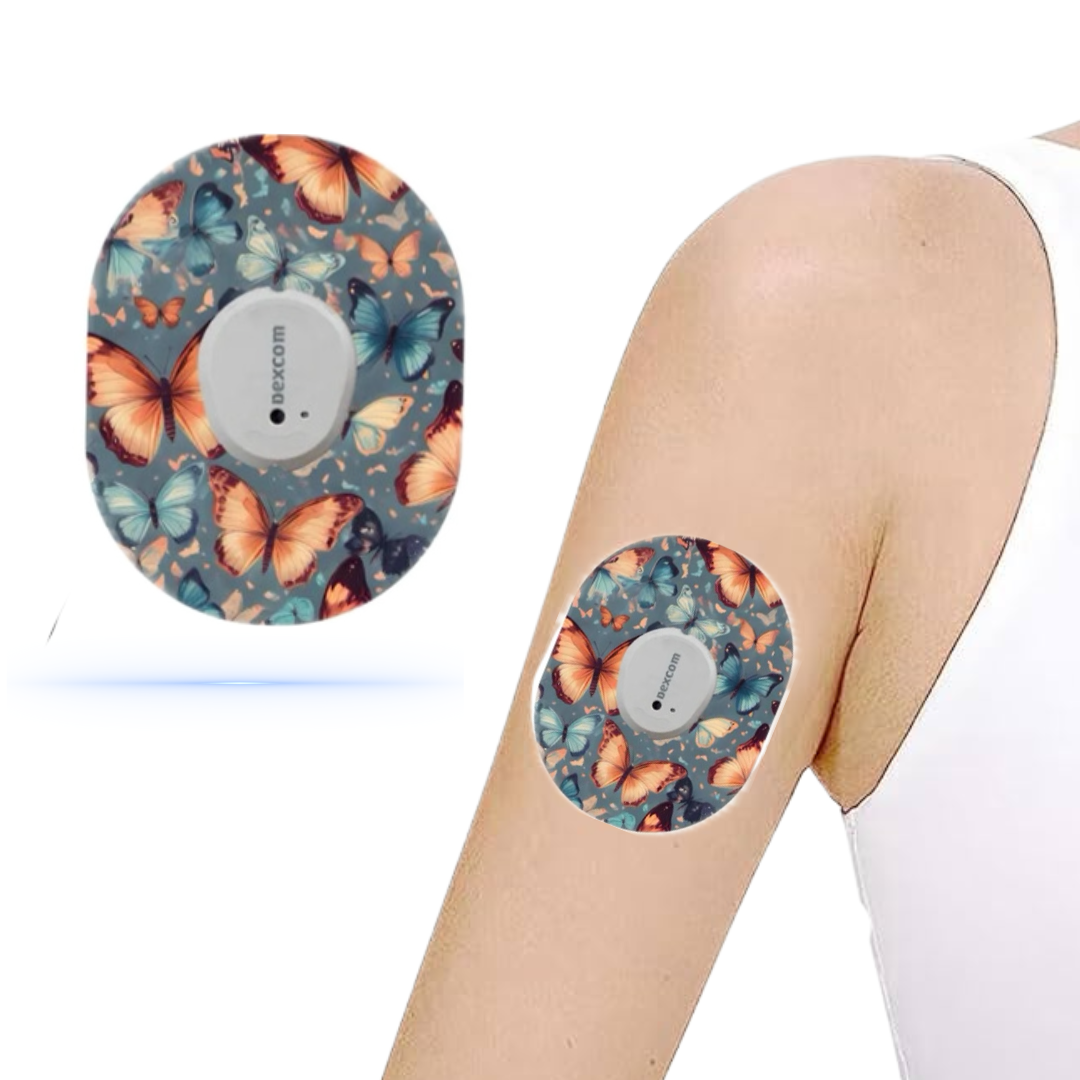 butterfly motiv för dexcom G7 ett fixeringsplåster 