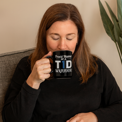Diabeteshjalp Keramikmugg Stolt Mamma till en T1D-Krigare – Keramikmugg