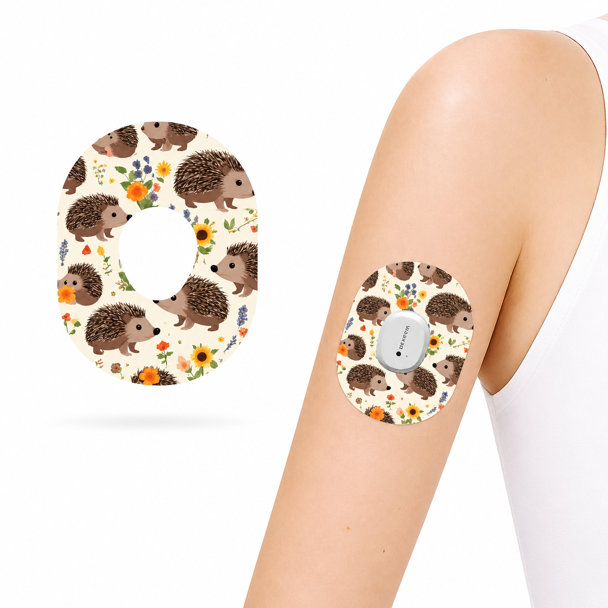 DiabetaGuard - Hedgehogs theme CGM Patch for Dexcom G7