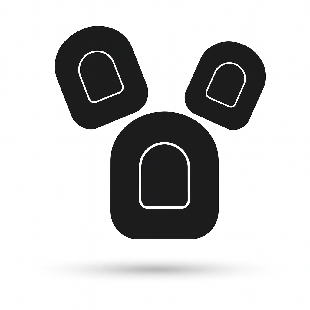 Black Overpatches black för Omnipod 5 & Dash – inkl. pumpsticker