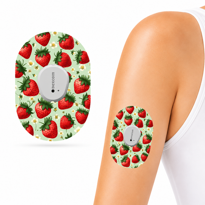 Strawberry CGM Sensor Patches for Dexcom G7 (5-pack)