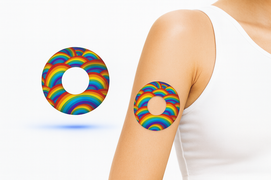 Regnbåge Pride CGM-sensor overpatches för Freestyle Libre 1 & 2 - Diabeteshjalp