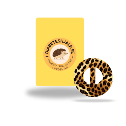 Leopardmönster CGM-sensor overpatches för Medtronic Guardian 4 som ger en unik och trendig look, kombinerar funktion och stil, perfekt för säker skydd av sensorer.