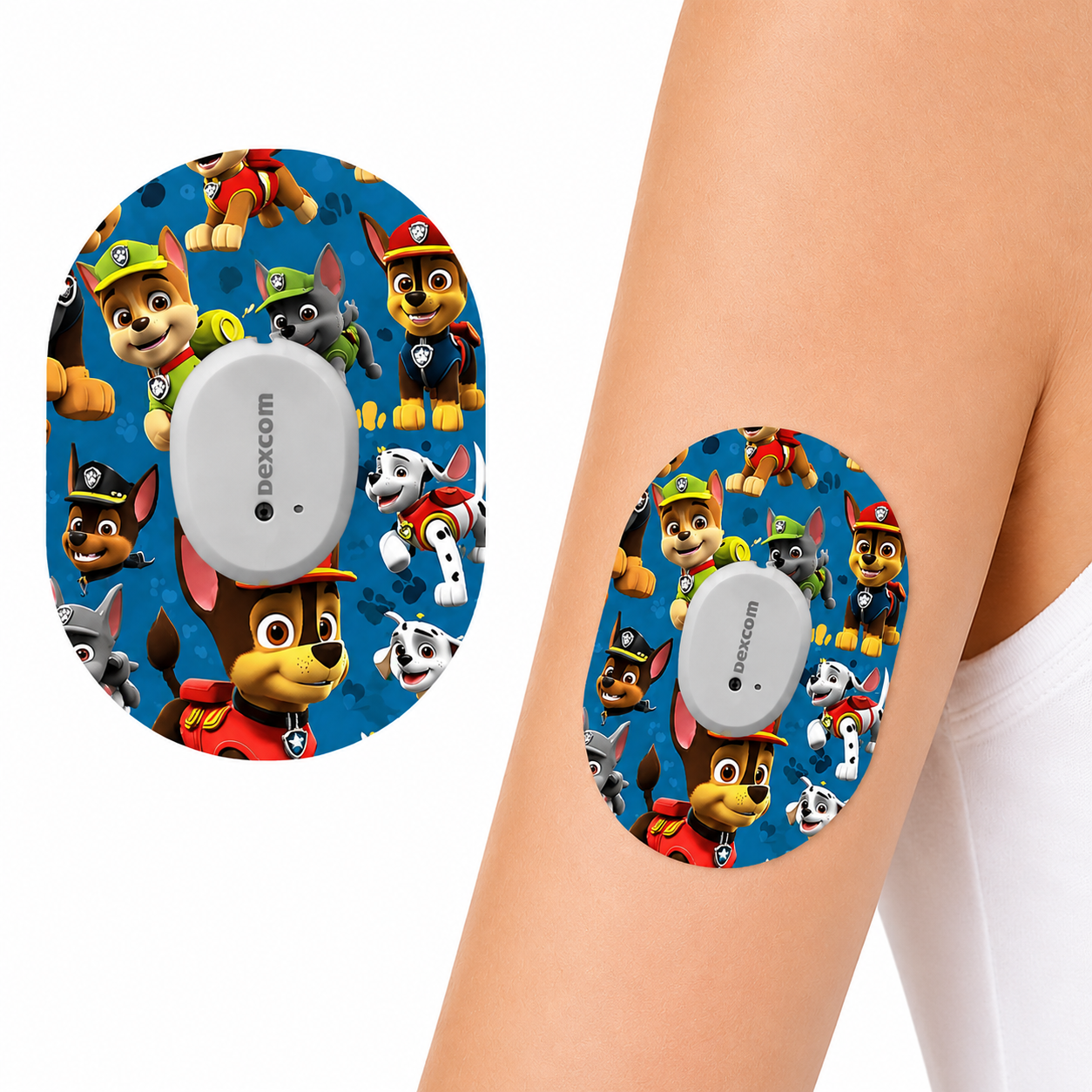 DiabetaGuard – Paw Patrol CGM Patches for Dexcom G7 Sensor (5-pack)