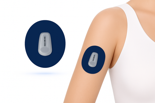 Navy Blue CGM-sensor overpatches för Dexcom G6 - Diabeteshjalp