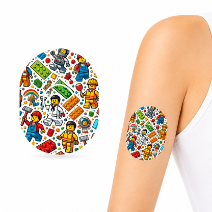 Lego guys CGM Patches for Dexcom G7 Sensor (10-pack) Ink Sensor Sticker