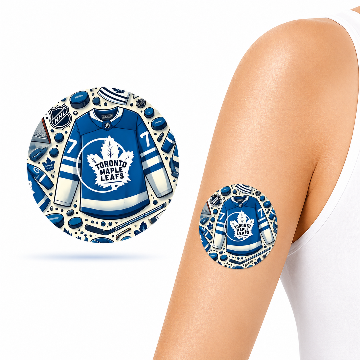 Freestyle Libre 3 CGM-sensor overpatches – Toronto Maple Leafs inkl. Sensor Sticker