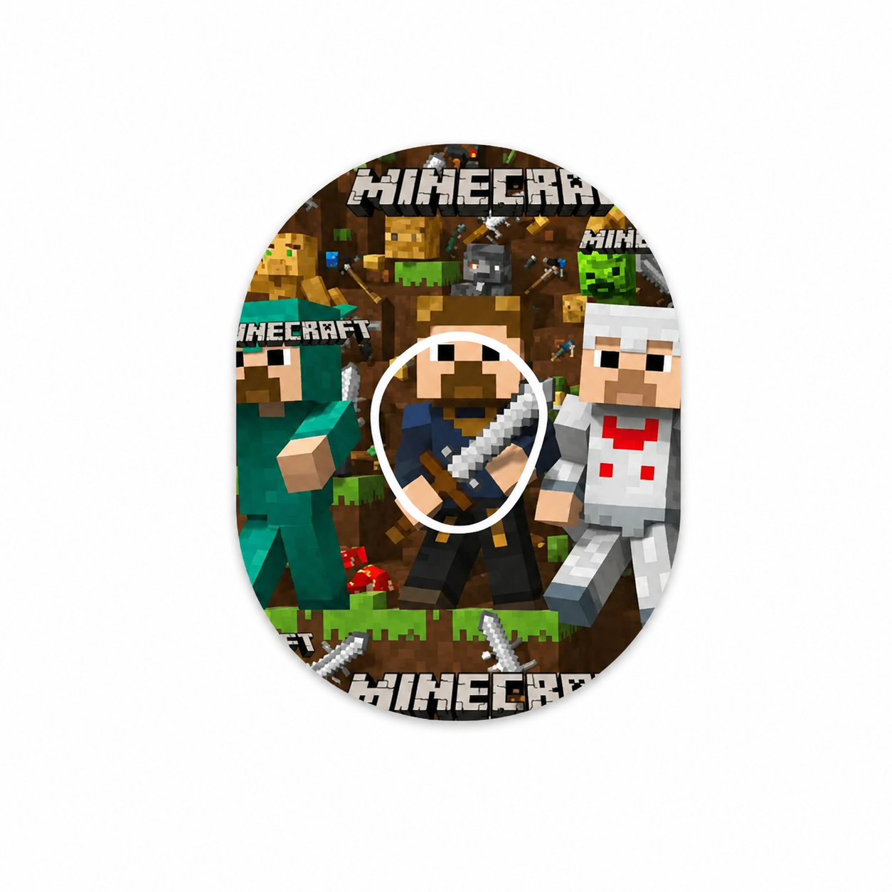 Minecraft CGM-Sensor overpatch for Dexcom G7 incl. Sensor Sticker