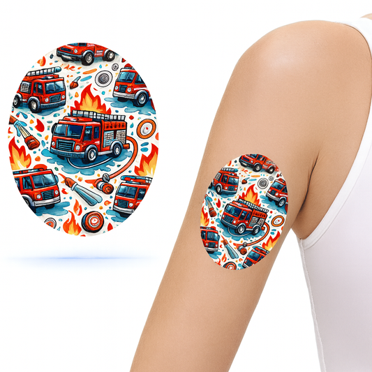Brandbil CGM-Sensor overpatches för Dexcom G6 inkl. Sensor Stickers - Diabeteshjalp