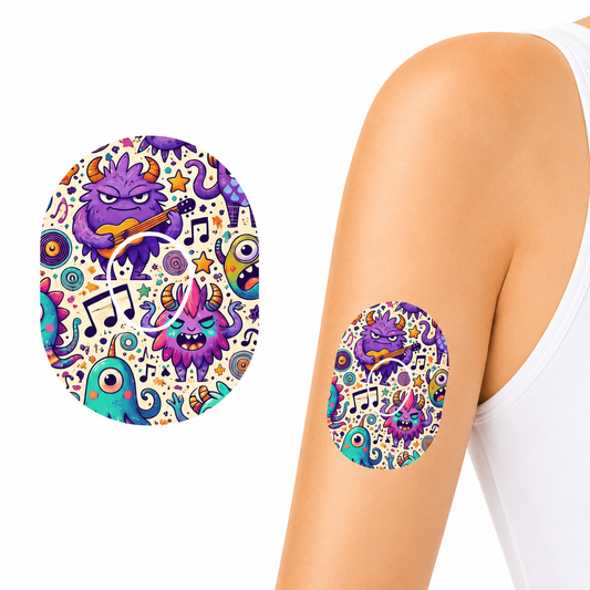 My singing monster CGM Patches for Dexcom G7 Sensor (10-pack) ink sensor sticker