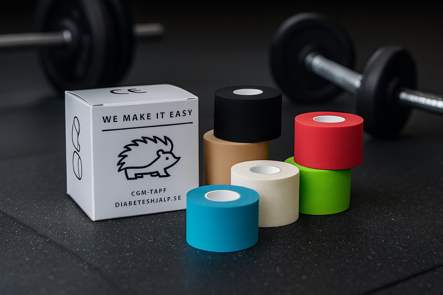 CGM-Tape Roll i olika färger, tryggt fäste för CGM-sensorpumps tejp, passar för sensorer och insulininfusionsset.