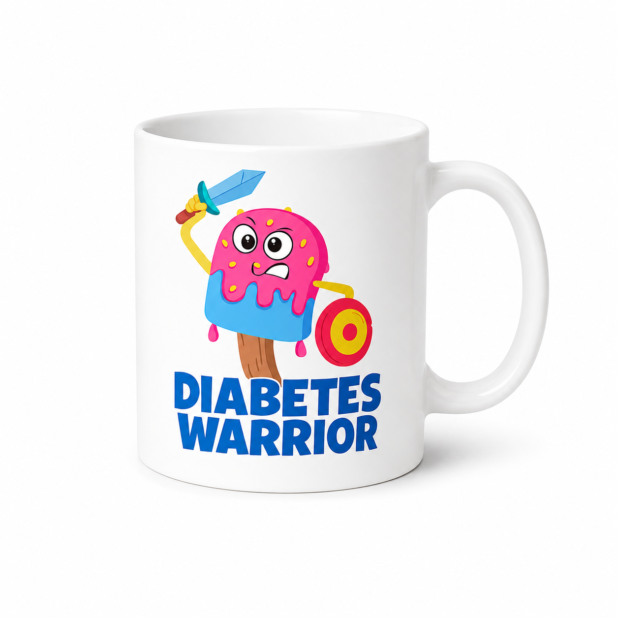 Diabeteskrigare Keramikmugg – Sött Rosa Monster