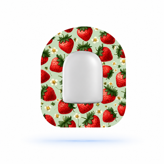 Omnipod pump overpatches – Jordgubbsmönster
