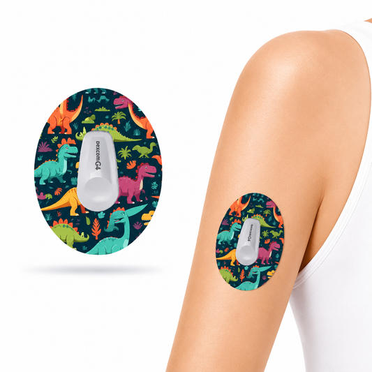 Dinosaur CGM Sensor Patches for Dexcom G6 (5-pack)