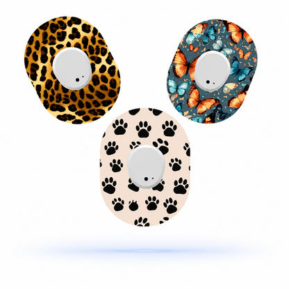 Dexcom G7 CGM-sensor overpatches – Animal MixPack (3-pack)