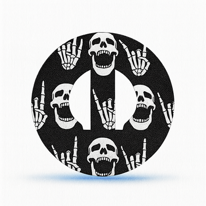 Diabeteshjalp Sensor plåster Rock'N'Roll Skull CGM-Sensor overpatches för Medtronic Guardian 4