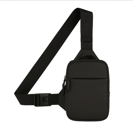 Sportig Pump crossbody bag i slitstarkt nylon