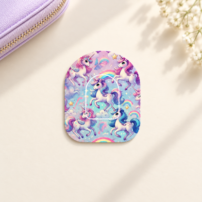 Omnipod overpatch – Unicorn inkl. extra fäste för insulinpump