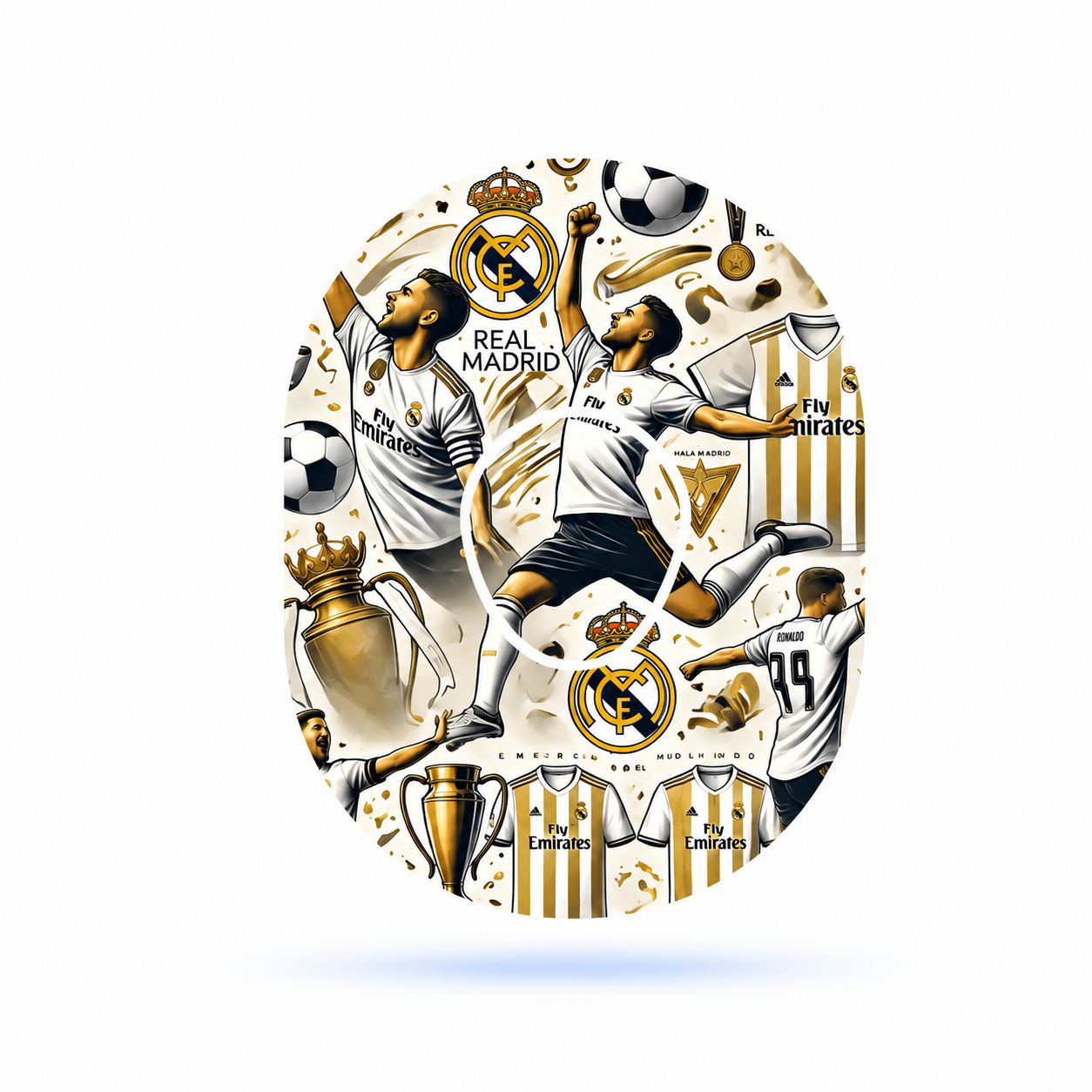 Dexcom One+ CGM-sensor overpatches – Real Madrid inkl. Sensor Sticker