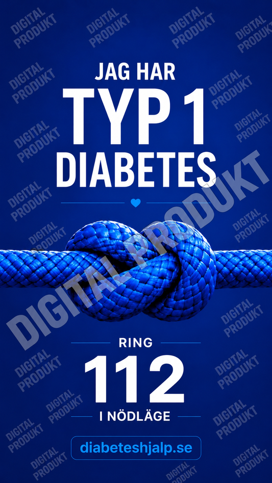 Blåknuten – Digital affisch för typ 1-diabetes | Ring 112 i nödläge