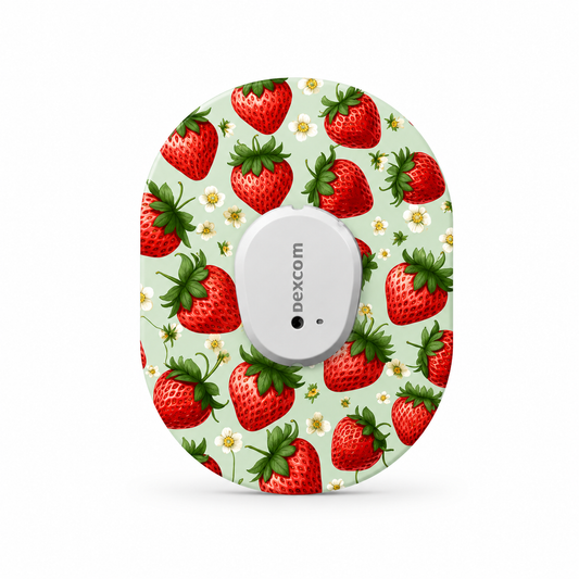 Strawberry CGM Sensor Patches for Dexcom G7 (5-pack)