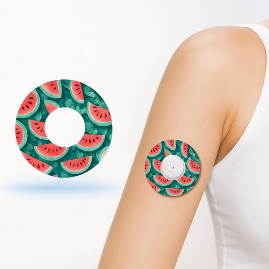Watermelon CGM-sensor overpatches för Freestyle Libre 1 & 2 - Diabeteshjalp
