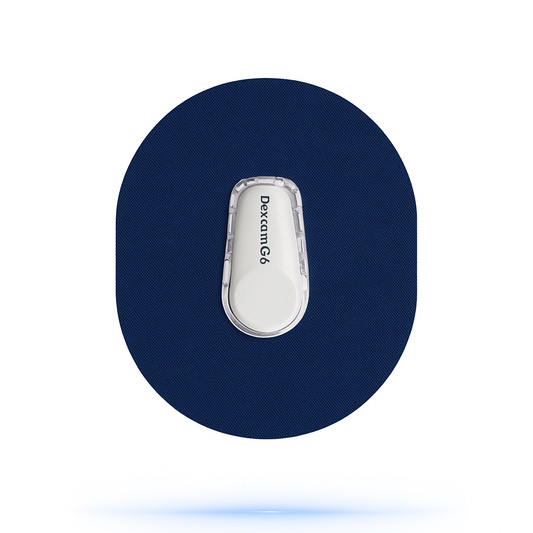 Navy Blue CGM-sensor overpatches för Dexcom G6 - Diabeteshjalp