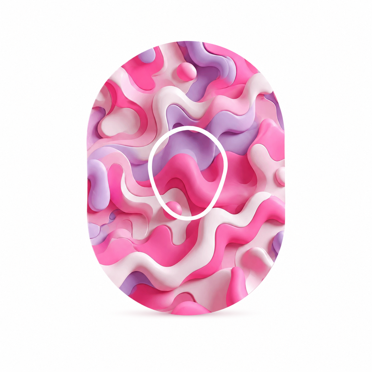 Rosa kamouflage CGM overpatches - Dexcom G7 inkl. Sensor Sticker
