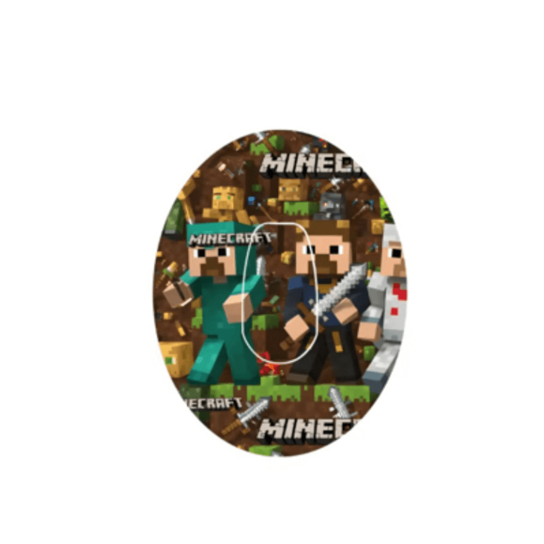 Minecraft-designad CGM-sensor överpatch för Dexcom G6, en träffsäker kombination av funktion och stil.