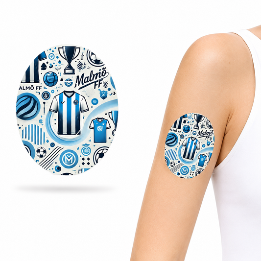 Malmö FF CGM Sensor Patch for Dexcom G6 (10-pack) incl. Sensor Sticker