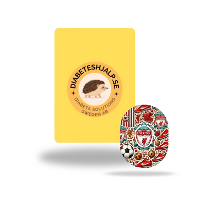Liverpool Fotbollclub CGM-sensor overpatches för Dexcom G7 Sensor Ink sensor sticker - stiliga och stabila patchar som skyddar din sensor och visar din lojalitet till Liverpool FC.