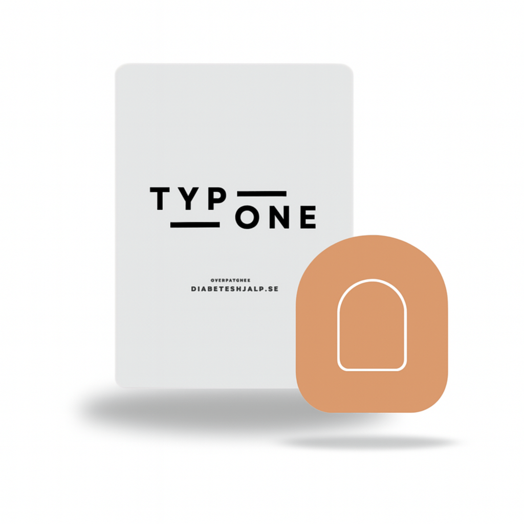 Beige Pump Overpatches – För Omnipod 5 & Dash med stilren design för diskret skydd runt pumpen.