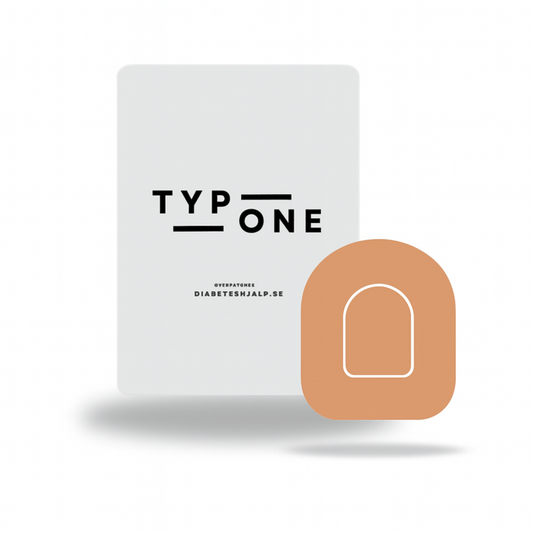 Beige Pump Overpatches – För Omnipod 5 & Dash med stilren design för diskret skydd runt pumpen.