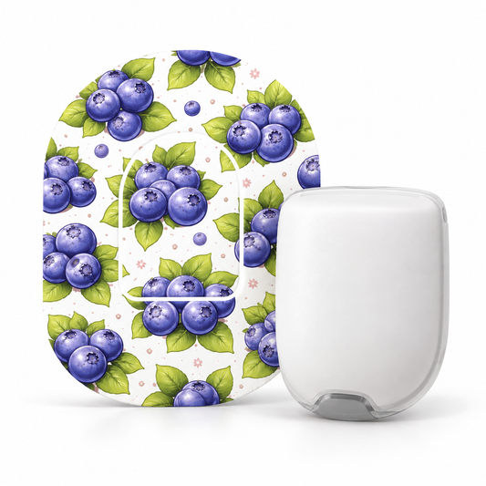 Omnipod 5 Fixeringsplåster Blueberry – Vattentåliga overpatches