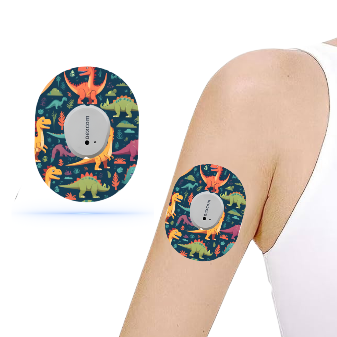 Dinosaur CGM sensor Patches för Dexcom G7 (5-pack)