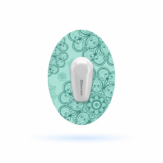 Dexcom G6 CGM-sensor overpatches – Turkos Mandalaprint