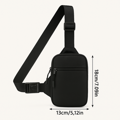 Sportig Pump crossbody bag i slitstarkt nylon