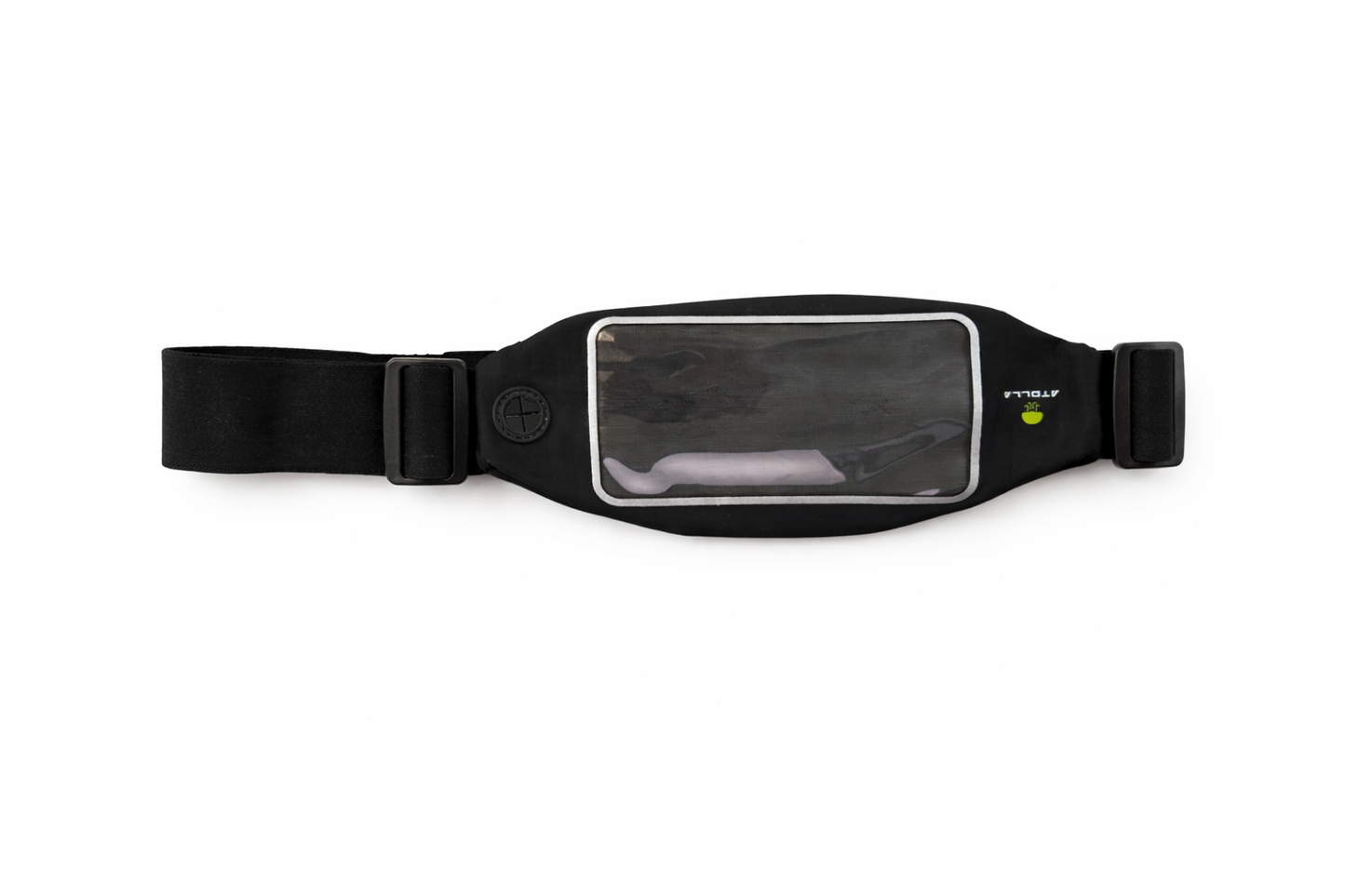 GlukoBältet Touch, vattentätt löparbälte med touchfönster för att övervaka glukosvärden enkelt under träning.