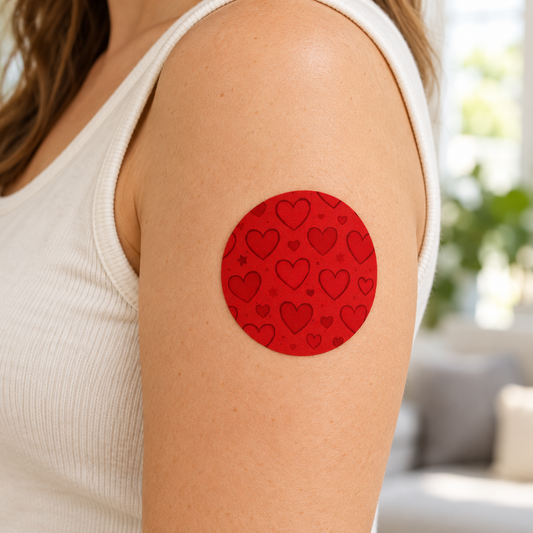 Freestyle Libre 1, 2 &amp; 3 Heart Overpatches – Love, Color &amp; Security