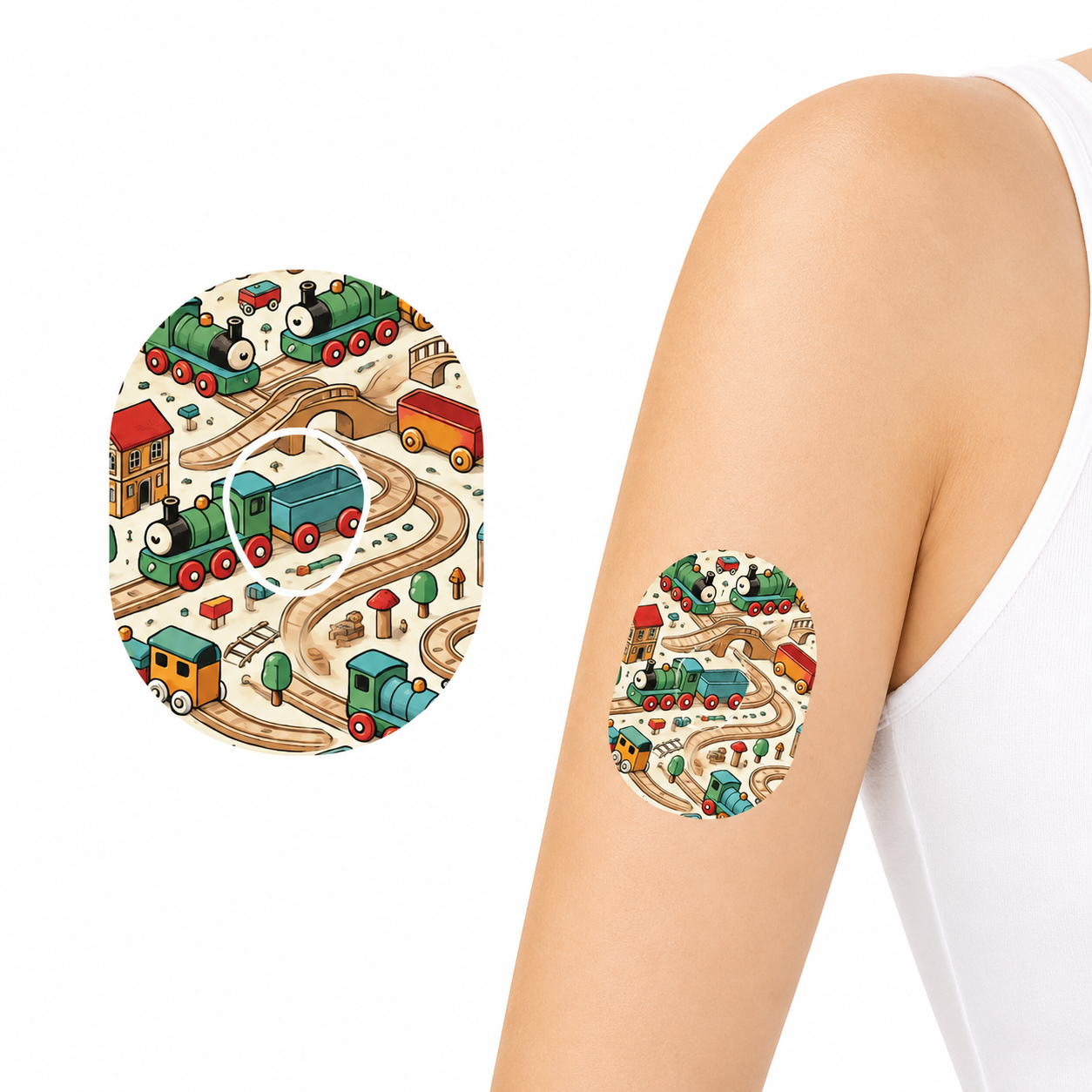 Brio train CGM Patches for Dexcom G7 Sensor (10-pack) including sensor sticker