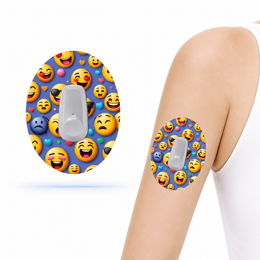 Smiley Emoji CGM Sensor Patches for Dexcom G6 (5-pack)
