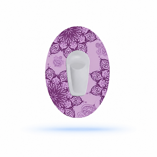 Dexcom G6 CGM-sensor overpatches – Purple Mandalaprint