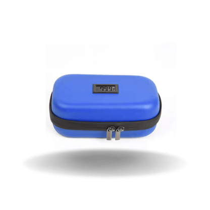 DiaCase Blue smart kylfodral i blått för säker förvaring av temperaturkänsliga produkter.