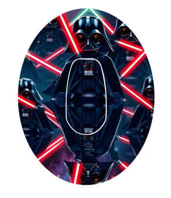 Star Wars Darth Vader CGM-sensor overpatch design featuring iconic character with lightsabers.