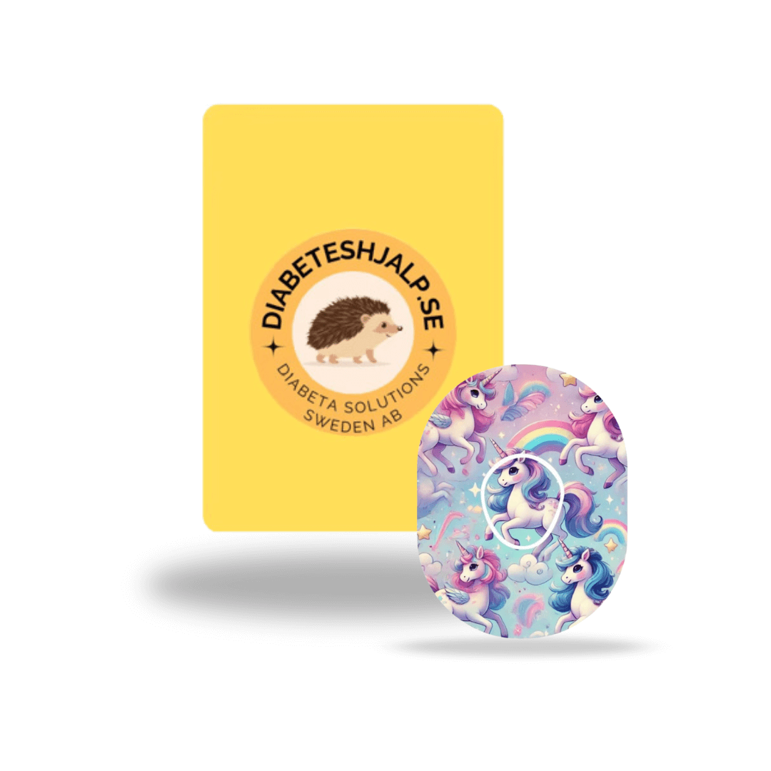 Unicorn ponny CGM-sensor overpatches för Dexcom G7 Sensor Ink sensor Sticker - Lekfulla och hudvänliga CGM patches designade för att ge extra stabilitet och säkerhet till din Dexcom G7 sensor.